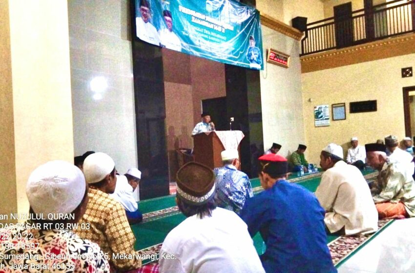  PERINGATI NUZULUL QURAN : PEMERINTAH DESA MEKARWANGI MELAKSANAKAN KEGIATAN TARLING DAN TAUSIYAH